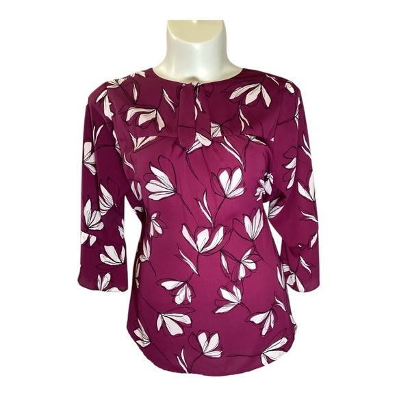 Plus Size, 41 Hawthorn Purple Fitted 3/4 Sleeve Blouse, Size 2X - Picture 2 of 11